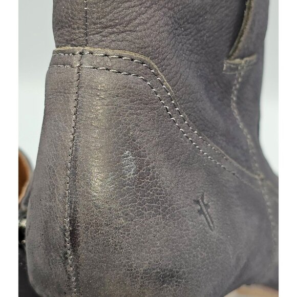 Frye Women's Gray Nubuck Leather Rory Western Ankle Zip Bootie Size 10M 2325 - Picture 6 of 16